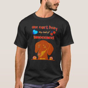 Cute Dachshund Funny Wiener Dog Mijn blik op Innoc T-shirt