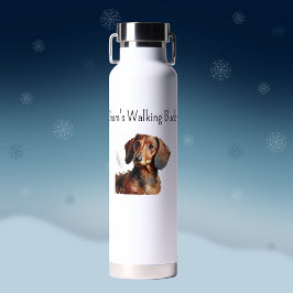 Cute Dachshund'' Gram's Walking Buddy Personalize Waterfles