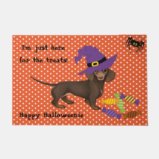 Cute Dachshund Halloween-klep Deurmat (Voorkant)