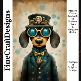 Cute Dachshund Hond Pak Hoed Beschermbril K5 Decou Tissuepapier