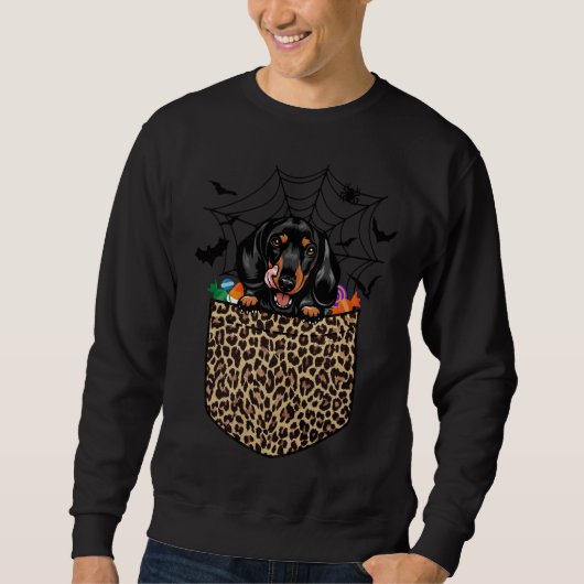 Cute Dachshund Hondenliefhebber Leopard Dachshund  Trui (Voorkant)