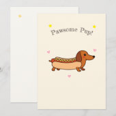 Cute dachshund hotdog holiday card feestdagenkaart (Voorkant / Achterkant)
