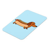 Cute dachshund hotdog magneet (Linkerzijde)