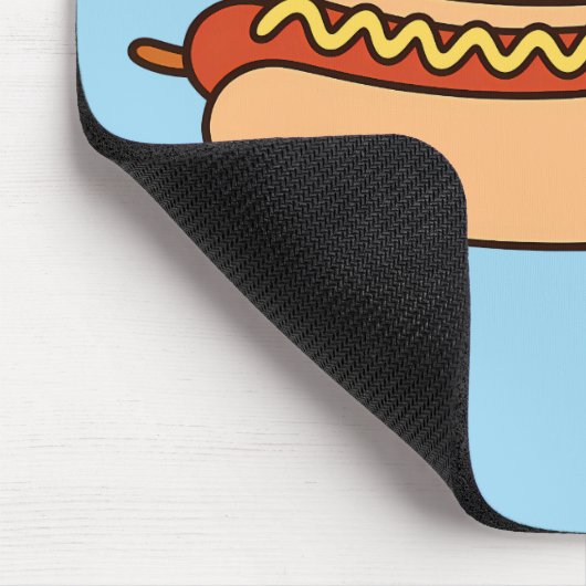 Cute dachshund hotdog muismat (Hoek)