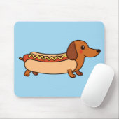 Cute dachshund hotdog muismat (Met muis)
