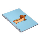 Cute dachshund hotdog notitieboek (Rechterzijde)
