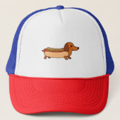 Cute dachshund hotdog trucker pet (Voorkant)