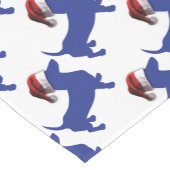 Cute Dachshund in een Santa Hat Korte Tafelloper (Hoek)