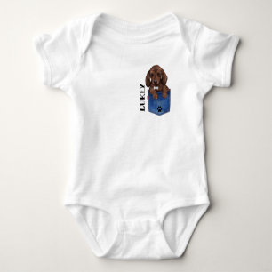 Cute Dachshund in mijn persoonlijke tas Romper