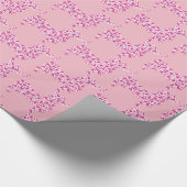 Cute Dachshund in roze harten Cadeaupapier (Hoek)