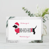 Cute Dachshund-kersthond Ik ben een goede Kaart ge (Staand voorkant)