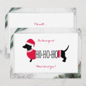 Cute Dachshund-kersthond Ik ben een goede Kaart ge (Voorkant / Achterkant)