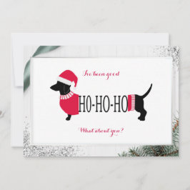 Cute Dachshund-kersthond Ik ben een goede Kaart ge