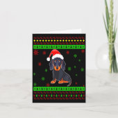 Cute Dachshund Long Dog Mom Merry Xmas New Year  Kaart (Voorkant)