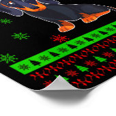 Cute Dachshund Long Dog Mom Merry Xmas New Year  Poster (Hoek)