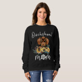 Cute Dachshund Ma Sunflower Dog mama Trui (Voorkant volledig)