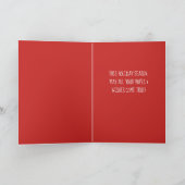 Cute Dachshund met Kerstmis Feestdagen Kaart (Binnen)