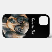 Cute Dachshund met zwarte glazen Case-Mate iPhone Case (Achterkant (horizontaal))