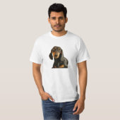 Cute Dachshund (Miniature Brown Short Haire) T-shirt (Voorkant volledig)