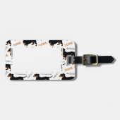 Cute Dachshund of Doxie Pattern Bagagelabel (Voorkant horizontaal)