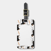 Cute Dachshund of Doxie Pattern Bagagelabel (Voorkant verticaal)