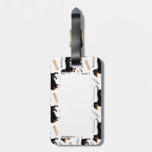 Cute Dachshund of Doxie Pattern Bagagelabel (Achterkant verticaal)