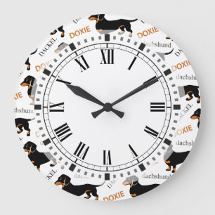 Cute Dachshund of Doxie Pattern Grote Klok