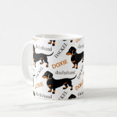 Cute Dachshund of Doxie Pattern Koffiemok (Voorkant links)