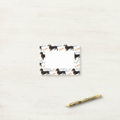 Cute Dachshund of Doxie Pattern Post-it® Notes (Op bureau)