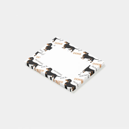 Cute Dachshund of Doxie Pattern Post-it® Notes (Schuin)
