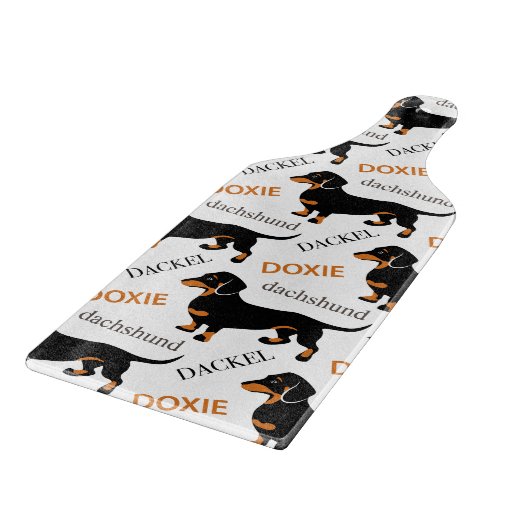 Cute Dachshund of Doxie Pattern Snijplank (Hoek)