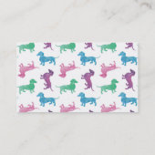 Cute Dachshund Pastel Colored Dog Walker Visitekaartje (Achterkant)