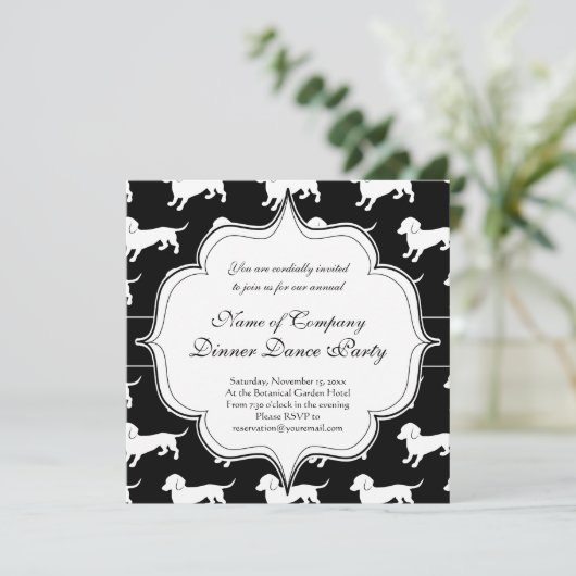 Cute Dachshund Pattern Kaart (Staand voorkant)