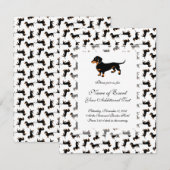 Cute Dachshund Pattern Kaart (Voorkant / Achterkant)