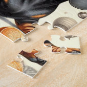 Cute Dachshund Pattern Legpuzzel (Zijkant)