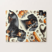Cute Dachshund Pattern Legpuzzel (Horizontaal)
