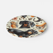 Cute Dachshund Pattern Papieren Bordje (Gekanteld)