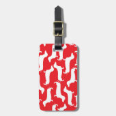 Cute Dachshund Pattern Perfect Gift for Doxie Love Bagagelabel (Voorkant verticaal)