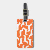 Cute Dachshund Pattern Perfect Gift for Doxie Love Bagagelabel (Voorkant verticaal)