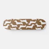 Cute Dachshund Pattern Perfect Gift for Doxie Love Skateboard (Horizontaal)