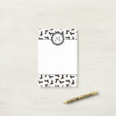 Cute Dachshund Pattern Post-it® Notes (Op bureau)