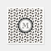 Cute Dachshund Pattern Servet (Voorkant)
