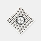 Cute Dachshund Pattern Servet (Hoek)