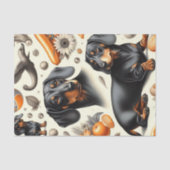 Cute Dachshund Pattern Tissuepapier (Voorkant)