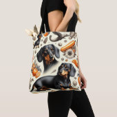 Cute Dachshund Pattern Tote Bag (Dichtbij)
