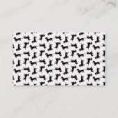 Cute Dachshund Pattern Visitekaartje (Achterkant)