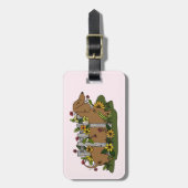 Cute Dachshund Personalized Bagagelabel (Voorkant verticaal)