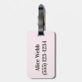 Cute Dachshund Personalized Bagagelabel (Achterkant verticaal)