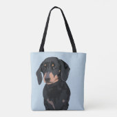 Cute Dachshund | Pet Sausage dog Tote Bag (Achterkant)