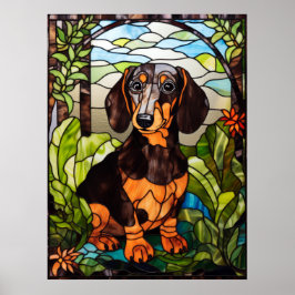 Cute Dachshund Portrait Poster